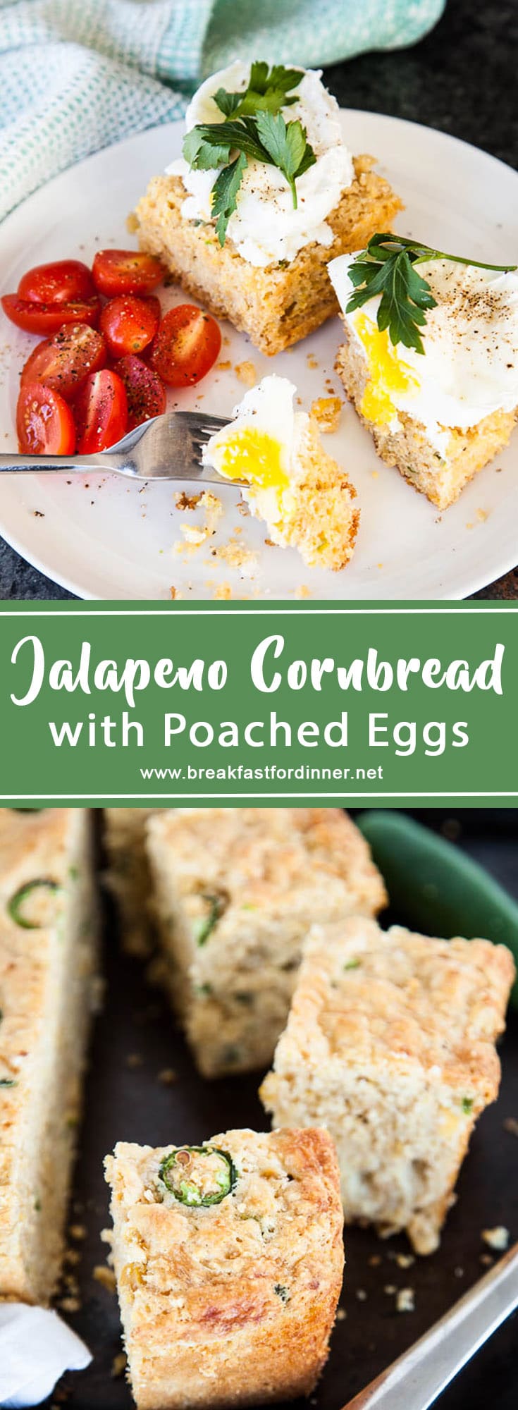 I don't know about you, but I like my cornbread to actually be full of CORN. This recipe uses a full cup of canned corn, and for even more flavour explosion, it's bursting with 1/2 cup of diced jalapenos.