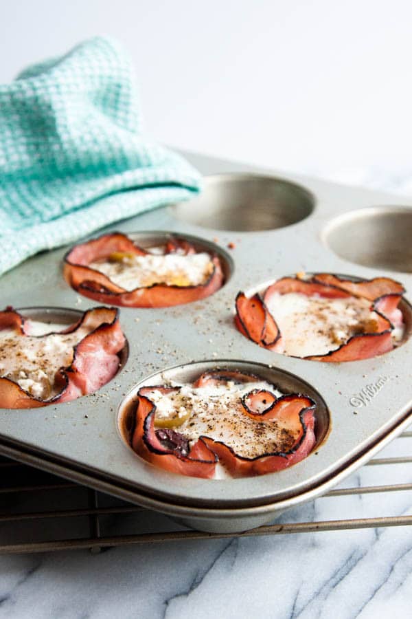 Baked Ham and Egg Cups are easy to assemble and quick for weekday mornings.