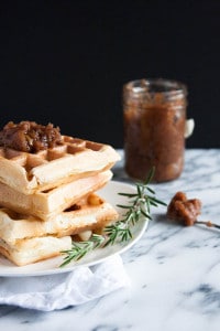 Fluffy Waffles with Apple Butter is like having dessert for breakfast. WINNING.