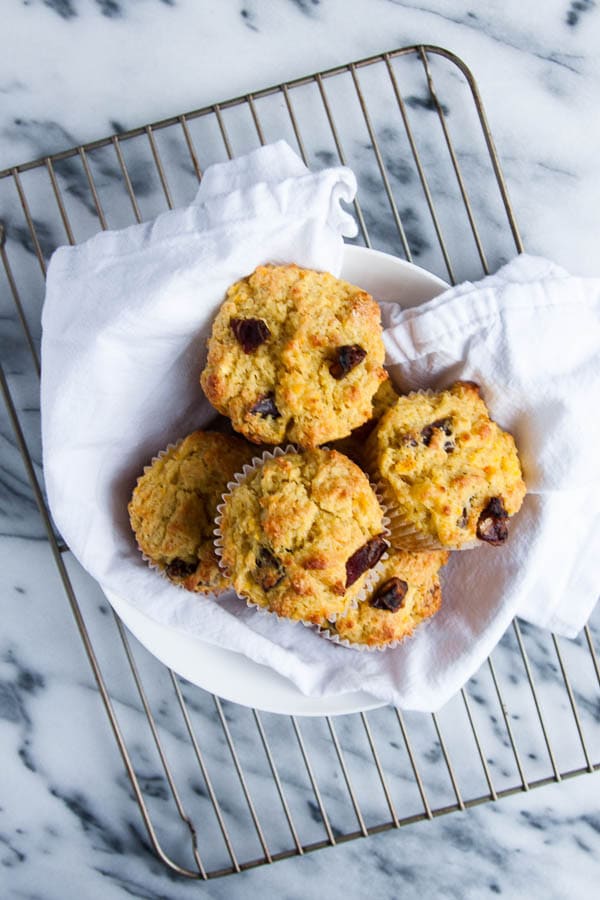 Orange Date Muffins require most of the mixing in a blender - and come together quickly!