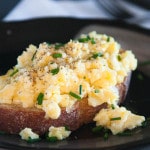 These scrambled eggs are a GAME CHANGER. They are FLUFFY and CREAMY and SIMPLE and everything you could ever want in a scrambled egg!