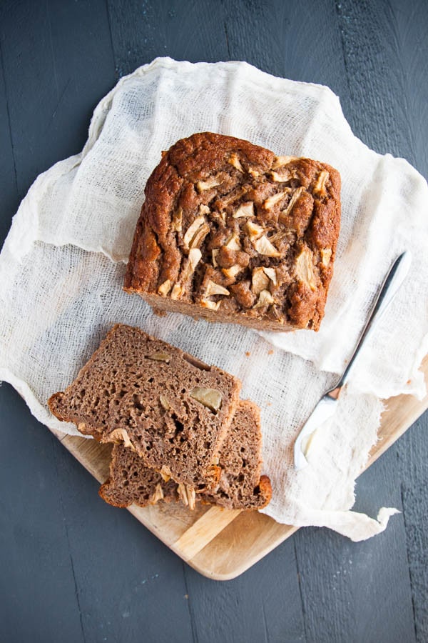 Apple Spice Bread: a moist, spiced apple loaf, made healthier with whole wheat flour.