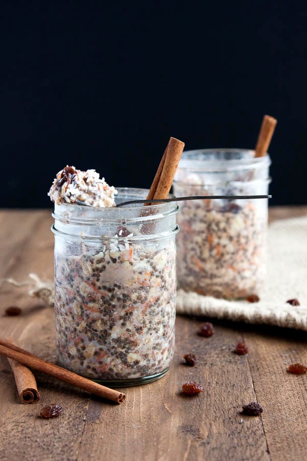Have dessert for breakfast with these secretly healthy Carrot Cake Overnight Oats!