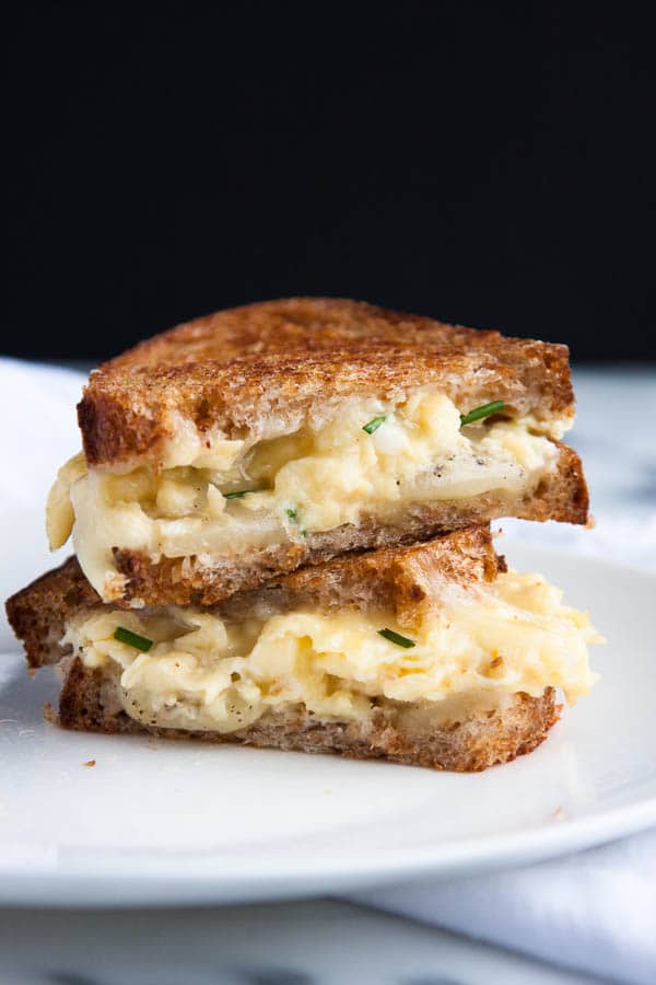Grilled Cheese and Egg Sandwiches - Breakfast For Dinner