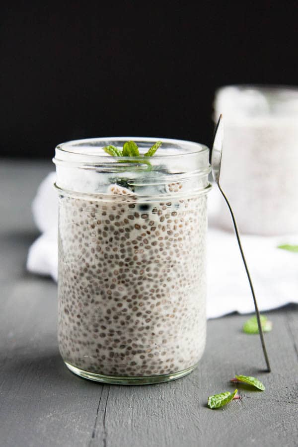 Grab & GO! Chia Seed Pudding in Mason Jar