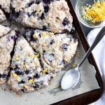 Spring Breakfast alert! Tangy lemon pairs so nicely with juicy blueberry in these Lemon Blueberry Scones.