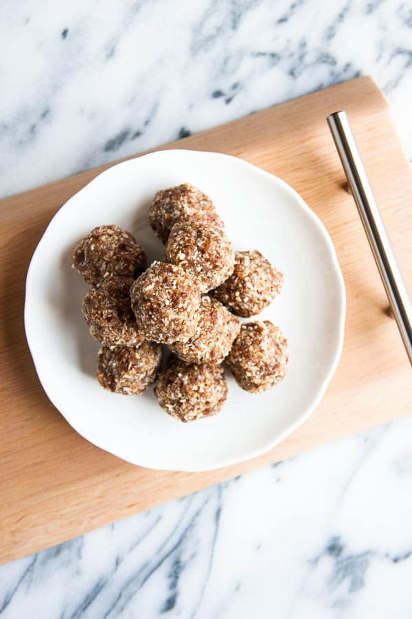No-Bake Coconut Energy Bites make a quick breakfast to-go or a filling afternoon snack.
