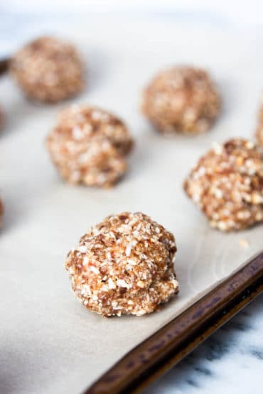 No-Bake Coconut Energy Bites make a quick breakfast to-go or a filling afternoon snack.