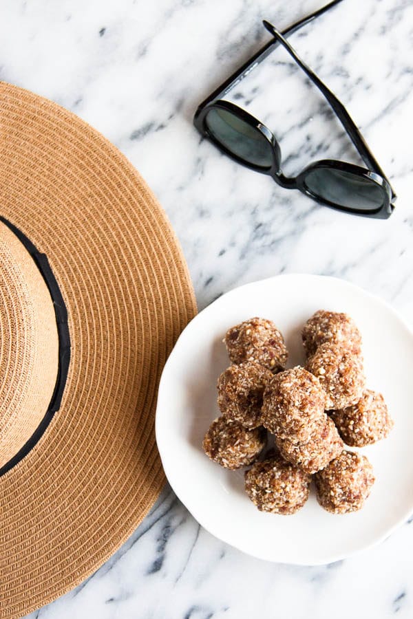 No-Bake Coconut Energy Bites make a quick breakfast to-go or a filling afternoon snack.