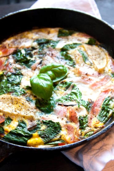 Paleo Sweet Potato Spinach Frittata