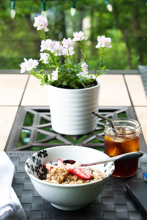 Coconut Cream Baked Oatmeal | breakfast for dinner