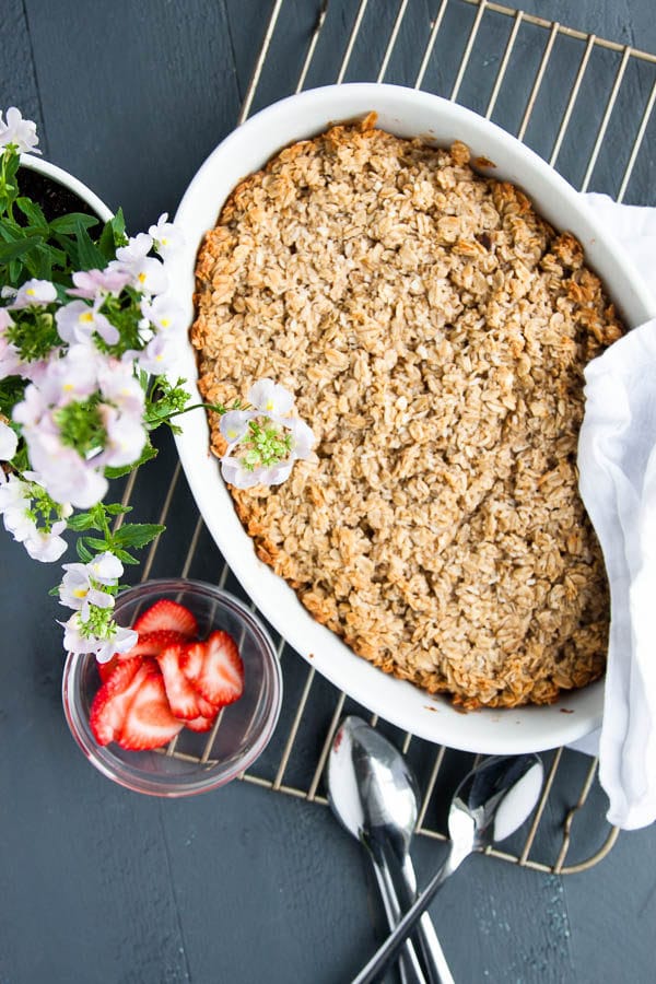 I love coconut - and this Coconut Cream Baked Oatmeal has triple coconut flavour - coconut flakes, coconut milk, and a dot of coconut oil. 