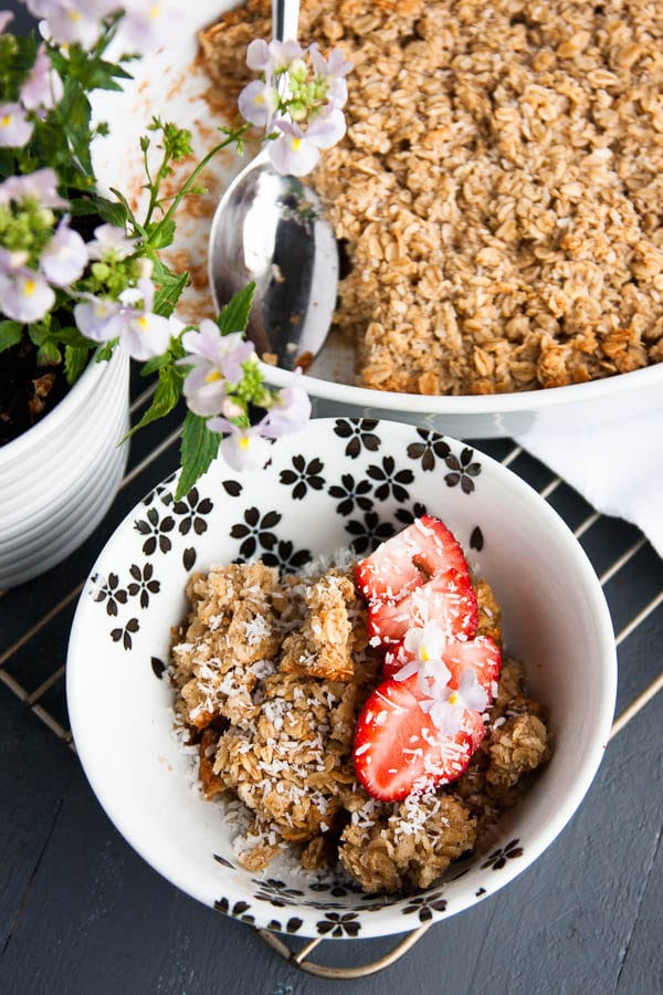 Creamy, toasty warm oatmeal that is bursting with tropical coconut flavour. | breakfast for dinner