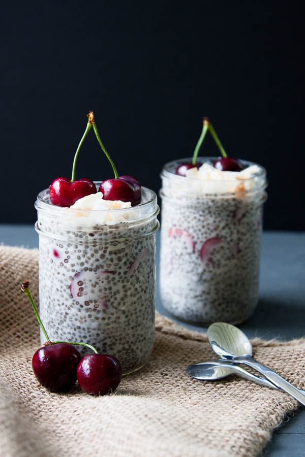 Cherry Coconut Chia Pudding