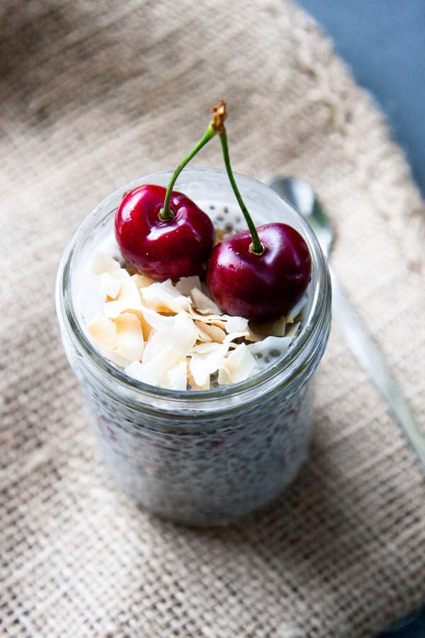 Cherry Coconut Chia Pudding