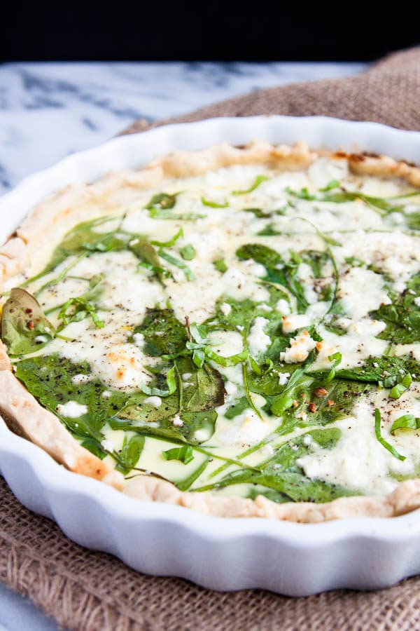 Spinach Goat Cheese Quiche | breakfast for dinner