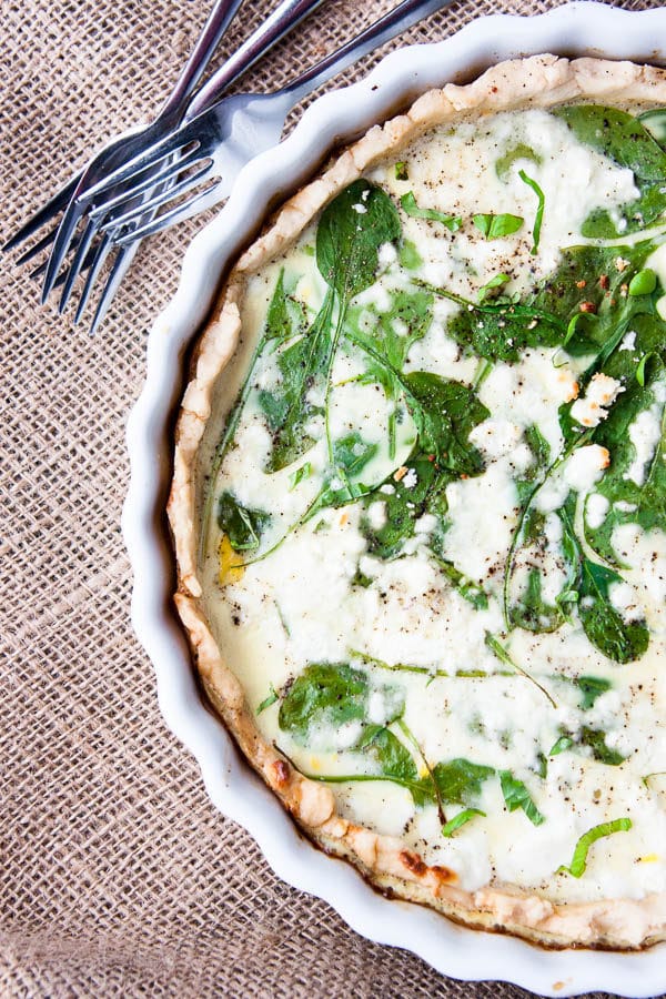 Spinach Goat Cheese Quiche | breakfast for dinner