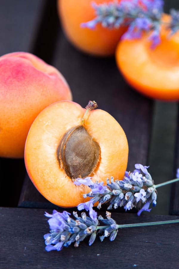 The lavender in this Apricot Lavender Jam adds a faint floral note - an unexpected and delightful addition. Recipe yields 2 half-pint jars.