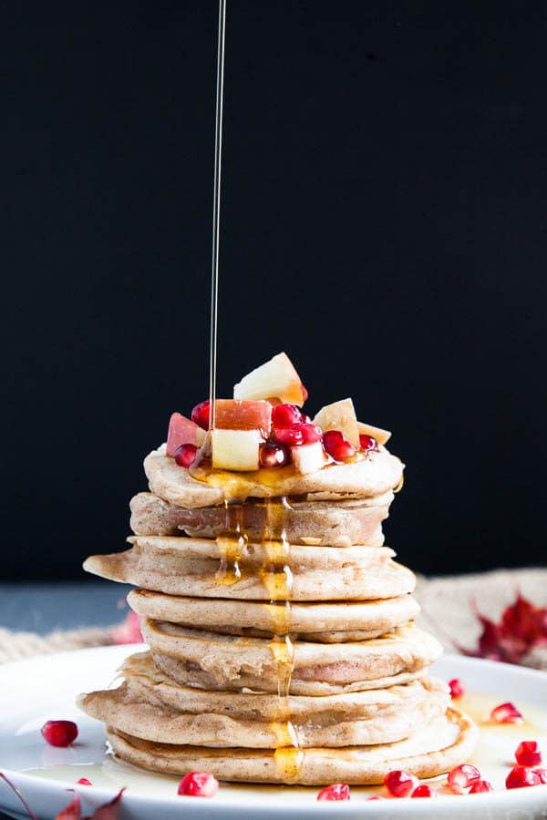 Apple Pancake Rings are sliced apples dipped in cinnamon pancake batter, and fried on either side just like a regular pancake - but these are healthier!