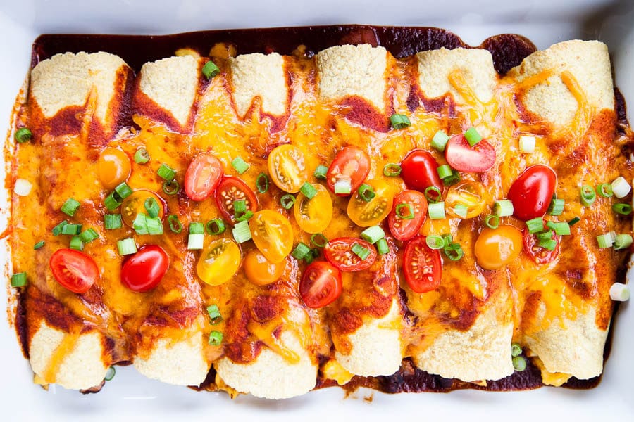 Black Bean Breakfast Enchiladas