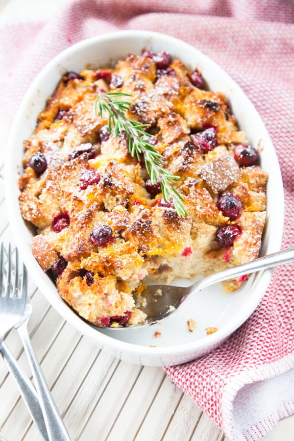 Cranberry Orange French Toast Bake is perfect for Christmas morning brunch - make it the night before!