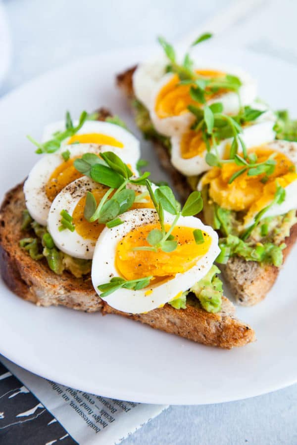 Hardboiled Eggs with Avocado Toast