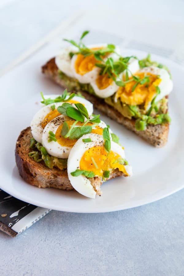 Avocado Toast with Hardboiled Eggs