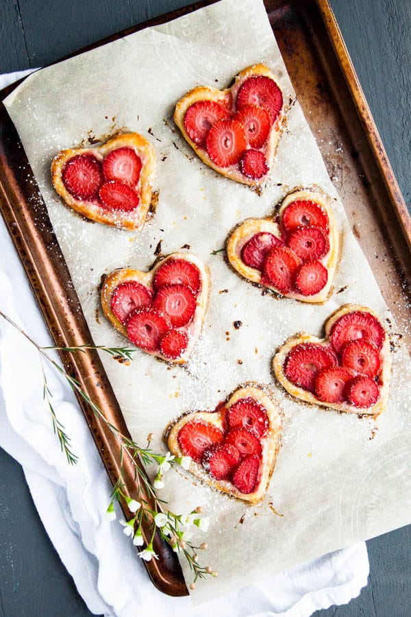 Strawberry Breakfast Pastries quickly come together with just five ingredients - surprise your love with Valentine's Day breakfast in bed!