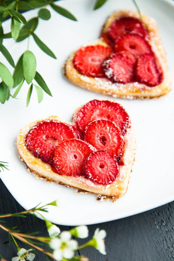 Strawberry Breakfast Pastries quickly come together with just five ingredients - surprise your love with Valentine's Day breakfast in bed!