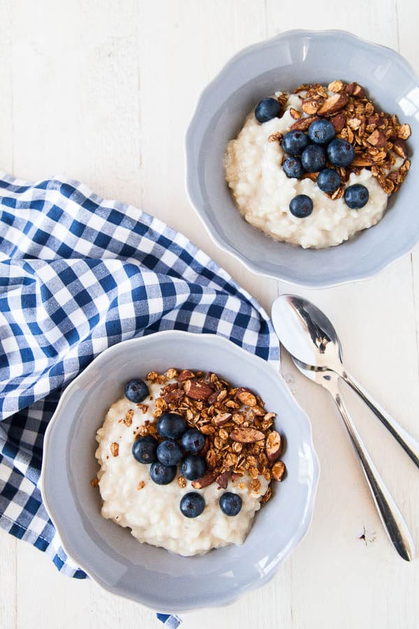 Breakfast Rice Pudding is a lovely alternative to stovetop oatmeal - and is so hygge!