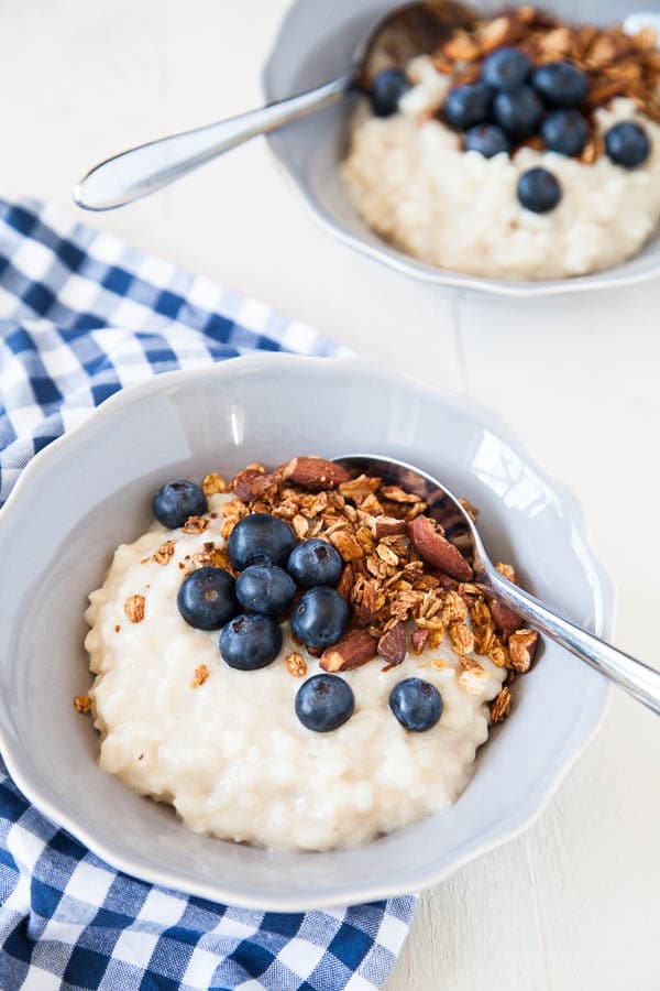 Breakfast Rice Pudding is a lovely alternative to stovetop oatmeal - and is so hygge!