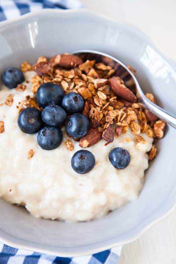 Breakfast Rice Pudding is a lovely alternative to stovetop oatmeal - and is so hygge!