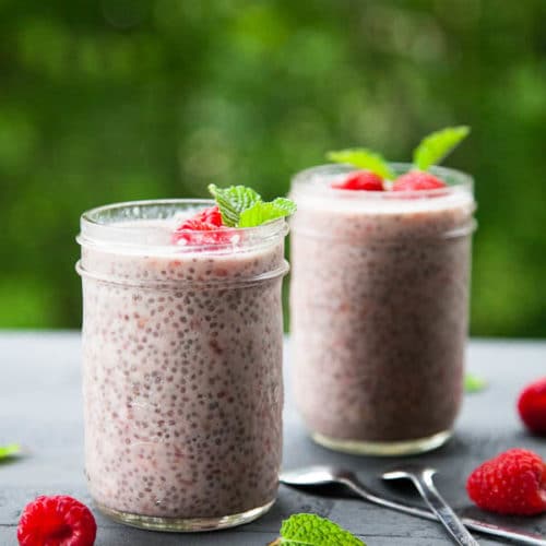 Raspberry Chia Pudding - Breakfast For Dinner