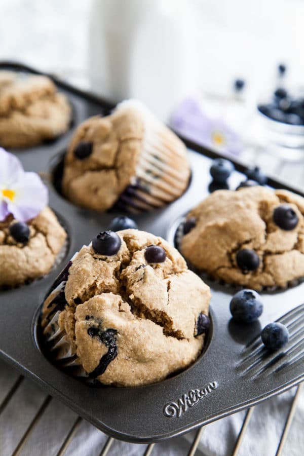 Blueberry Cardamom Blender Muffins are healthy, completely gluten-free, AND dairy-free. There's also no added oil or refined sugars. I think they'll change your life.