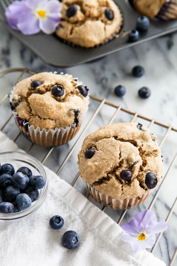 Blueberry Cardamom Oat Blender Muffins - Breakfast For Dinner