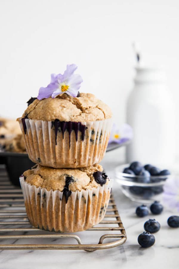 Blueberry Cardamom Oat Blender Muffins - Breakfast For Dinner