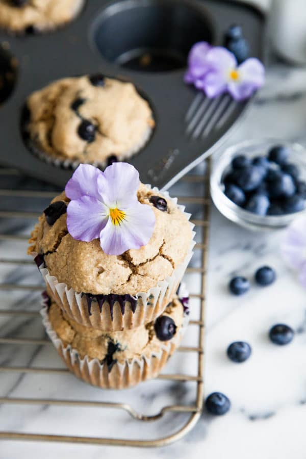 Blueberry Cardamom Blender Muffins are healthy, completely gluten-free, AND dairy-free. There's also no added oil or refined sugars. I think they'll change your life.