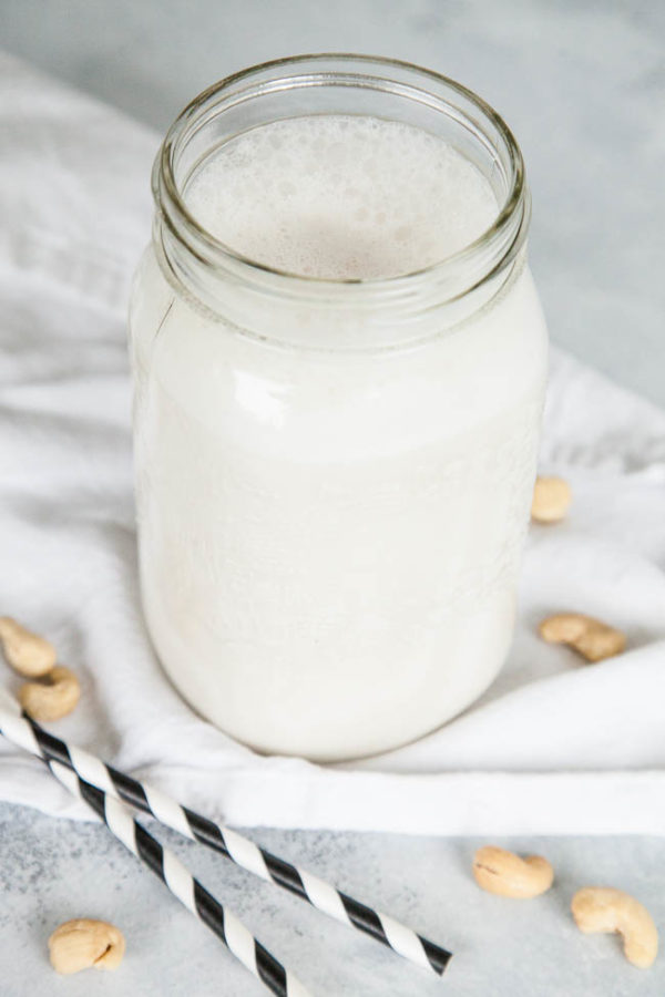 Make your own creamy homemade cashew milk - no straining required! This is my favourite recipe for nut milk, and I bet you will love it too! | breakfast for dinner