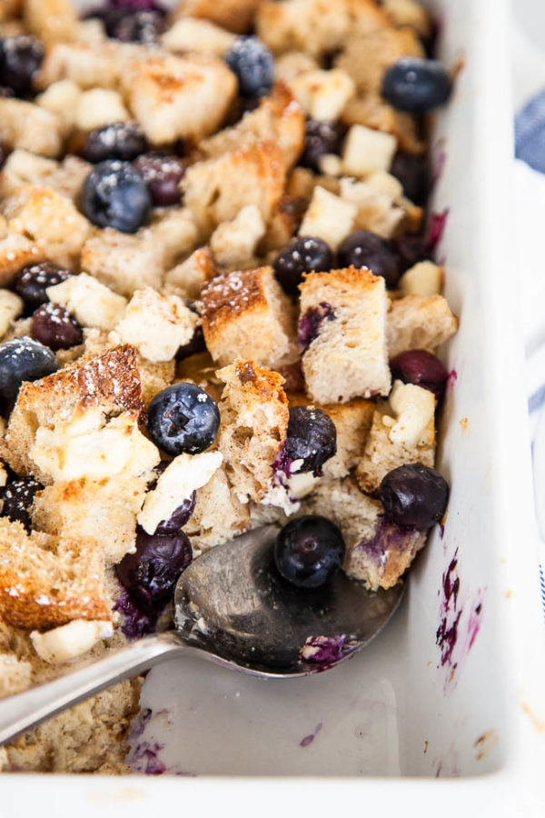 Blueberry Cream Cheese French Toast Bake